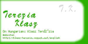 terezia klasz business card